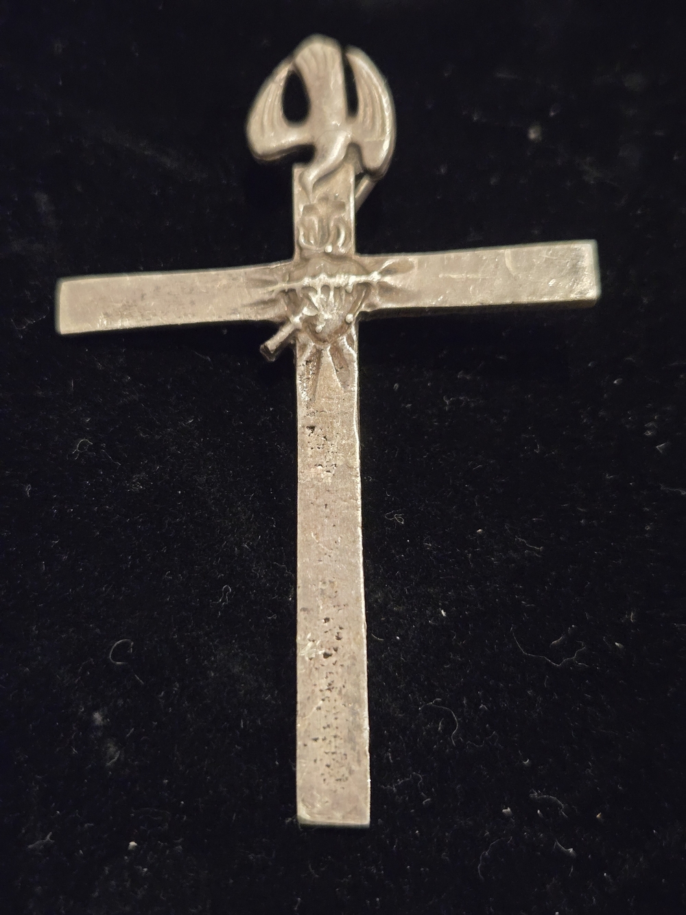 Sterling Silver  Apostolado De La Cruz Large Crucifix Pendant